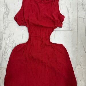 SHEIN Red Backless Dress
